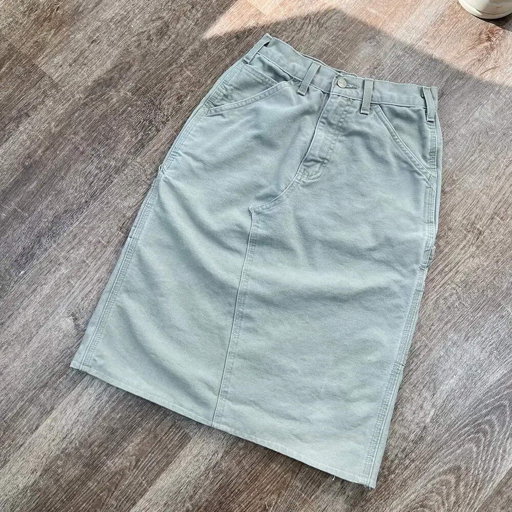 Carhartt Vintage Y2K Reworked Upcycled Canvas Skirt - Picture 2 of 7